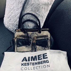 Aimee Kestenberg leather snake embossed bag